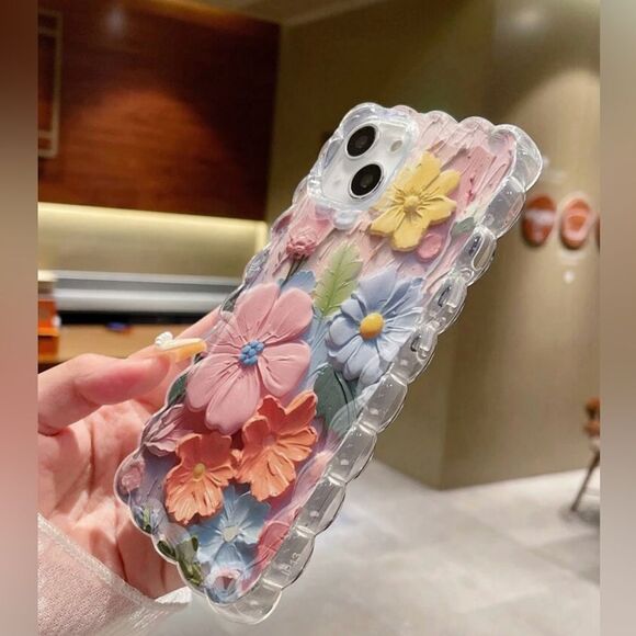 Floral Embossed Phone Case for iPhone 16 - Picture 3 of 7